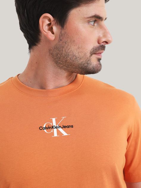 Polera Monologo Regular Naranja Calvin Klein-3