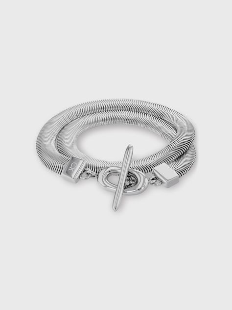 Cadena Bold Snake Plateado Calvin Klein-2
