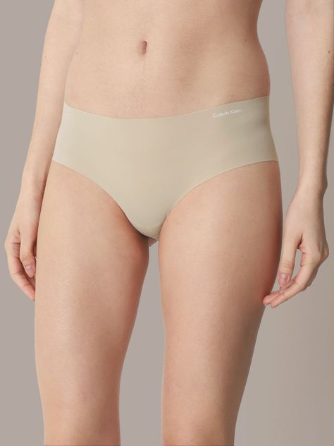 Calzón Hipster Invisible Beige Calvin Klein-0