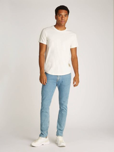 Polera Badge Turn Up Blanco Calvin Klein-1