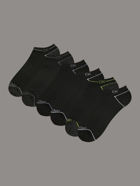 Pack 6 Calcetines Cushion-No Show Negro Calvin Klein-0