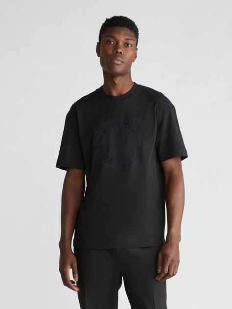 Polera Embroidered Emblem Negro Calvin Klein-0