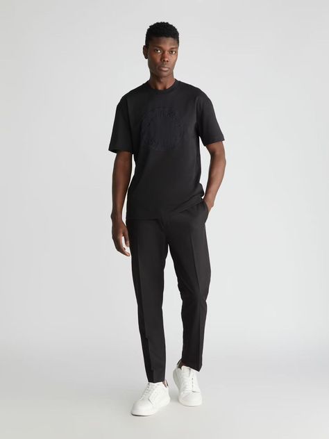 Polera Embroidered Emblem Negro Calvin Klein-1