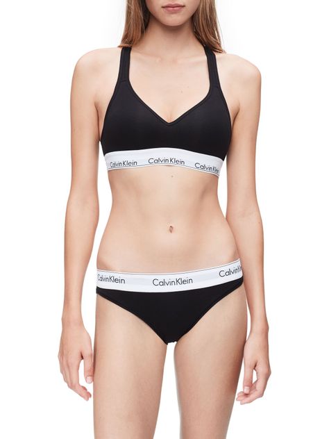 Bralette Corpiño algodón Negro Calvin Klein-2