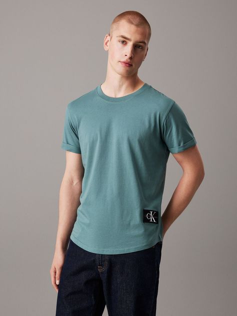 Polera Badge Turn Up Verde Calvin Klein-0