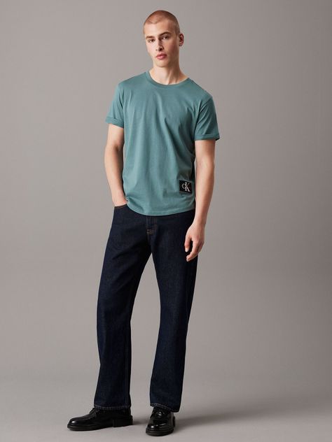 Polera Badge Turn Up Verde Calvin Klein-1