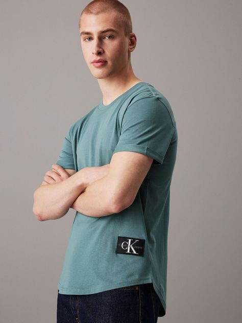 Polera Badge Turn Up Verde Calvin Klein-3