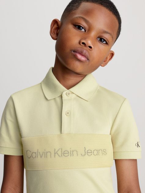 Polo Niño Layered Mesh Verde Calvin Klein-3