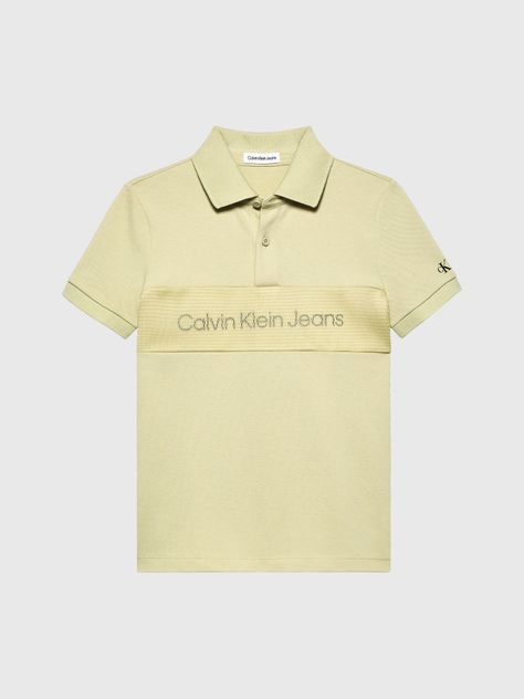Polo Niño Layered Mesh Verde Calvin Klein-4