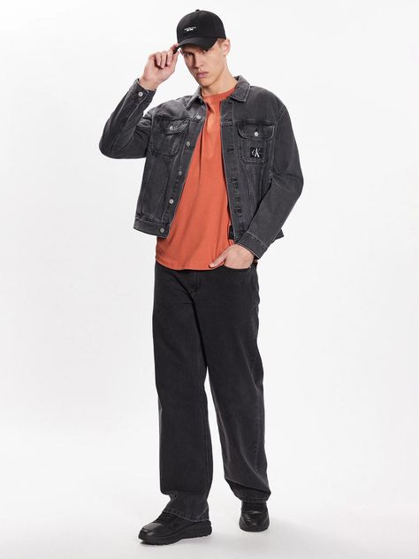 Polera Badge Round Naranja GA Calvin Klein-1