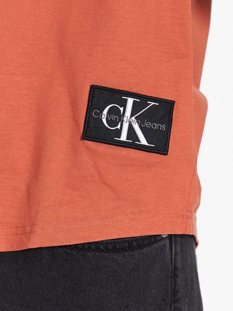 Polera Badge Round Naranja GA Calvin Klein-4