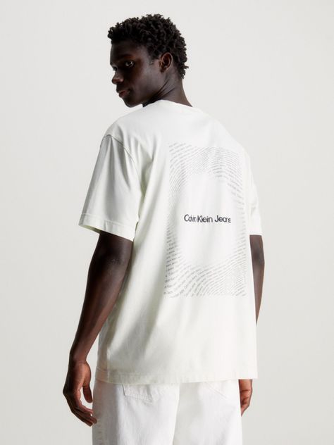 Polera Square Frequency Logo Blanco Calvin Klein-2