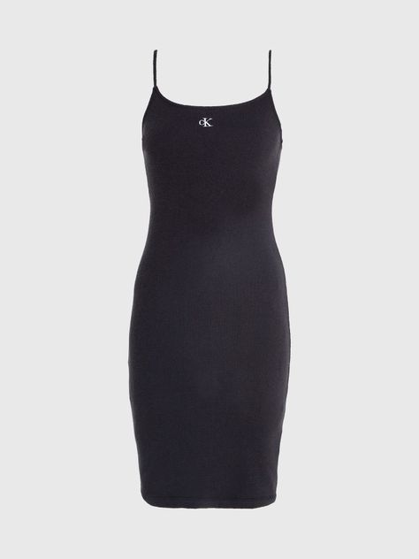 Vestido Slub Rib Negro Calvin Klein-4