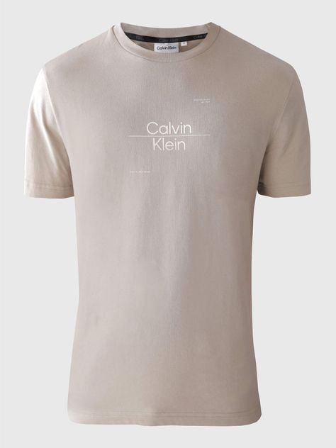 Polera Optic Line Logo Beige Calvin Klein-4