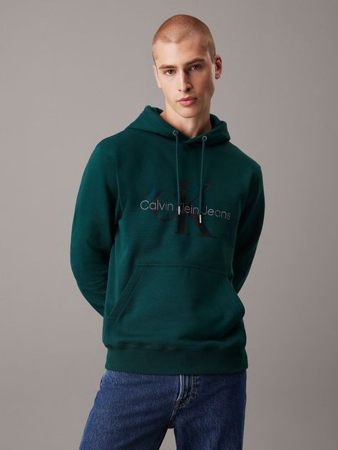 Polerón con Gorro Seasonal Monologo Verde Calvin Klein-0