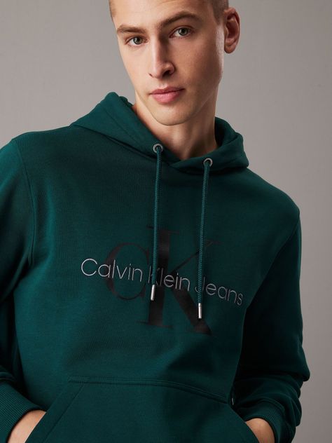 Polerón con Gorro Seasonal Monologo Verde Calvin Klein-3