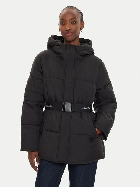 Parka Logo Belt Puffer Negro Calvin Klein-0