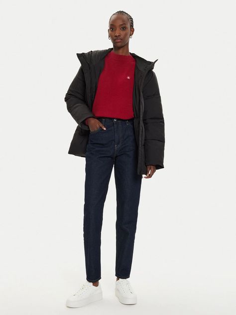Parka Logo Belt Puffer Negro Calvin Klein-1