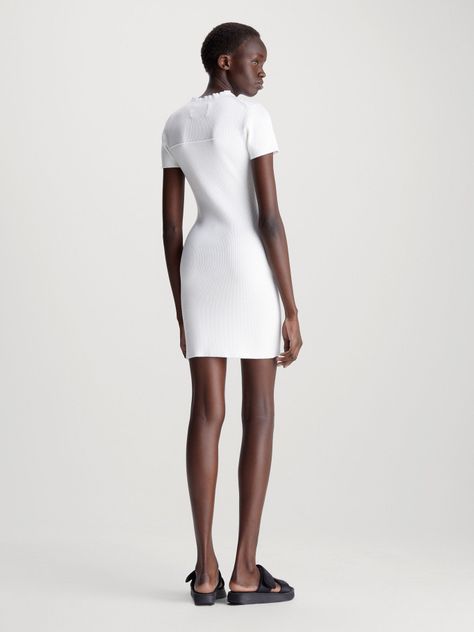 Vestido Seaming Blanco Calvin Klein-1