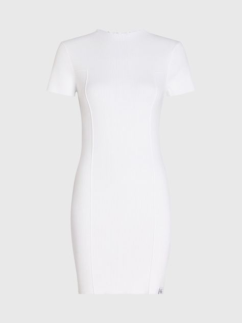 Vestido Seaming Blanco Calvin Klein-4