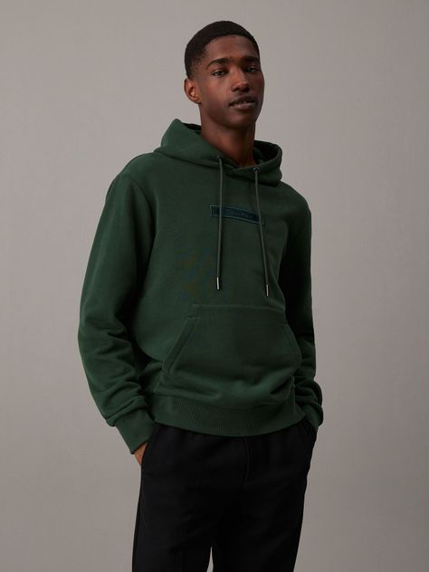 Polerón Logo Gorro Embroider Peached Verde Calvin Klein-0