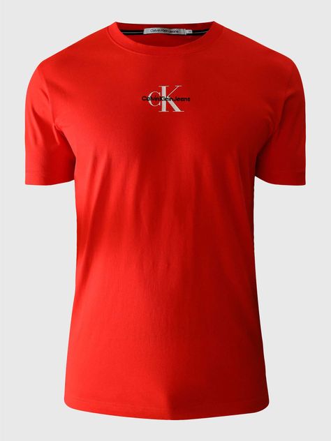 Polera Monologo Regular Rojo Calvin Klein-4