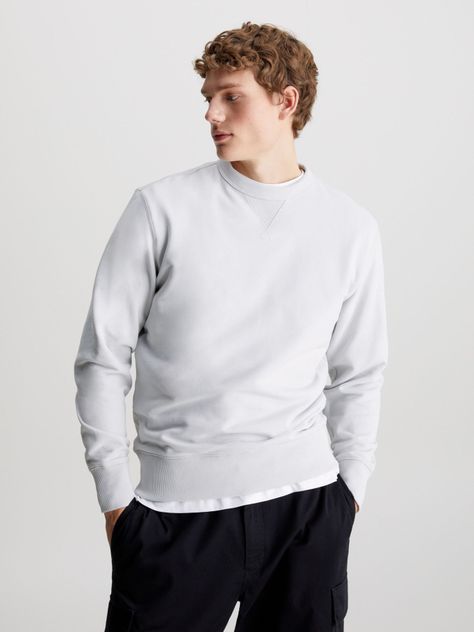 Polerón Badge Crew Neck Gris Calvin Klein-0