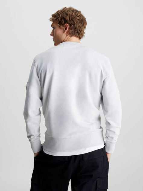 Polerón Badge Crew Neck Gris Calvin Klein-2