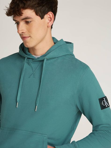 Polerón con Gorro Badge H2 Verde Calvin Klein-3
