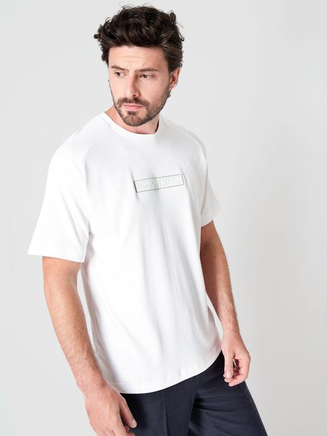 Polera 3D Logo Patch Blanco Calvin Klein-0