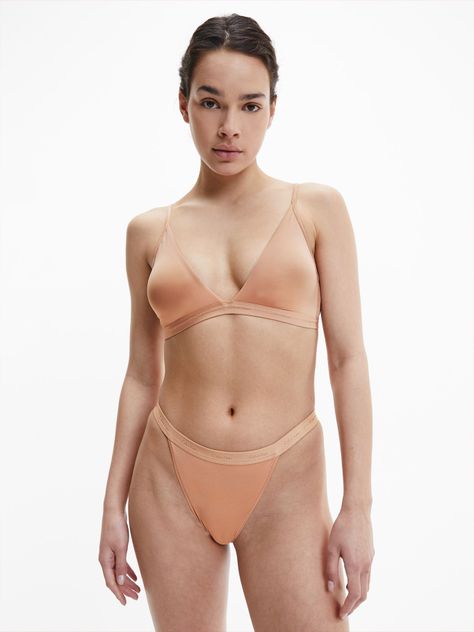 Bralette Triángulo Café Calvin Klein-0