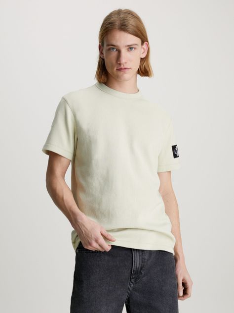 Polera Waffle Badge Verde Calvin Klein-0