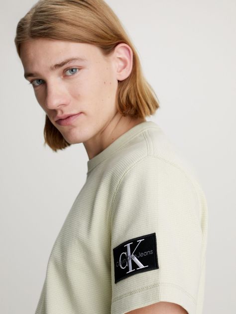 Polera Waffle Badge Verde Calvin Klein-3