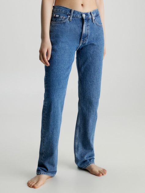 Jeans Low Rise Straight Azul-0