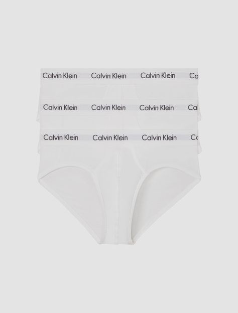 Pack 3 Slips New Cotton Stretch Blanco Calvin Klein-0