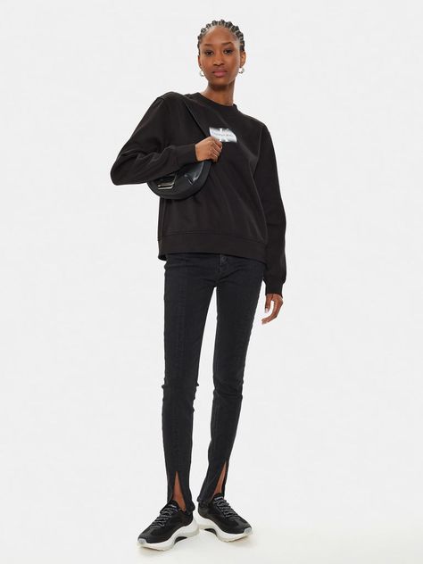 Polerón Faded Monologo Negro Calvin Klein-1