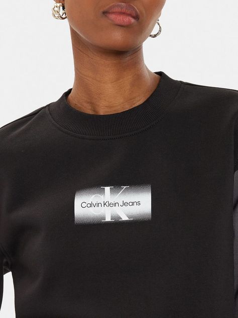 Polerón Faded Monologo Negro Calvin Klein-3