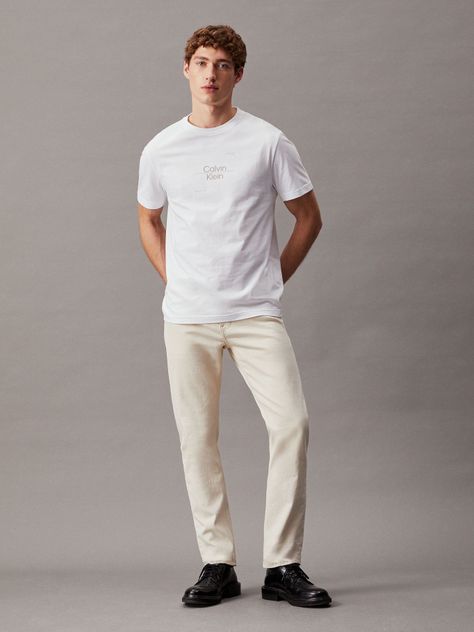 Polera Optic Line Logo Blanco Calvin Klein-1