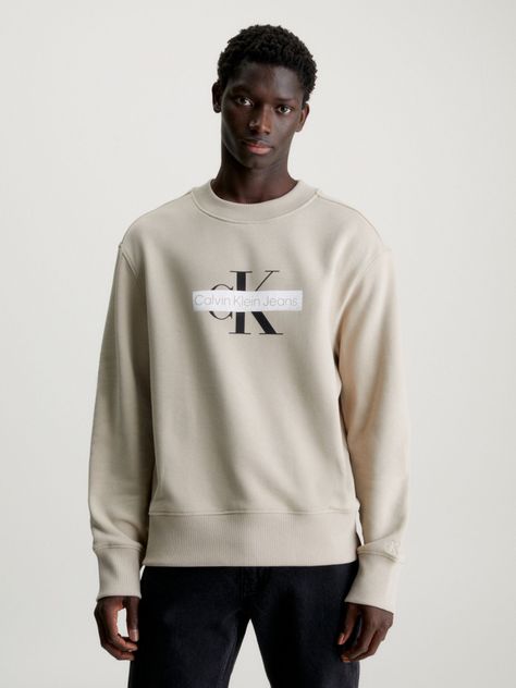 Polerón Monologo Stencil Beige Calvin Klein-0