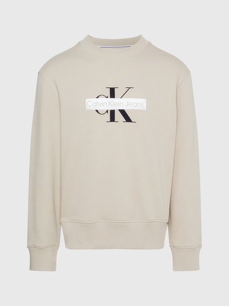 Polerón Monologo Stencil Beige Calvin Klein-4