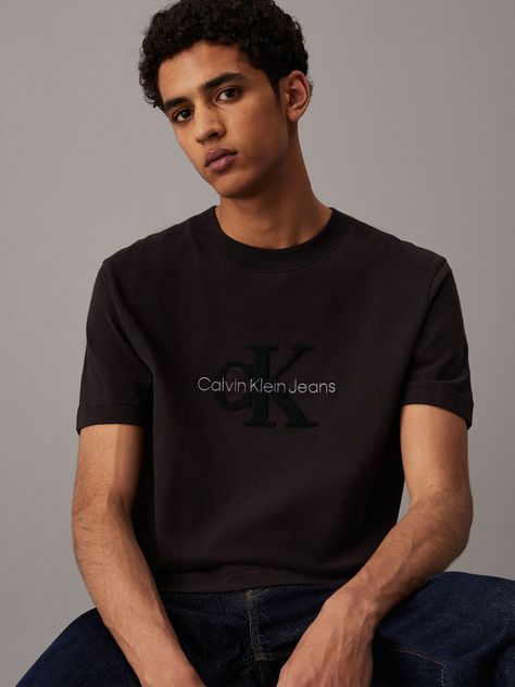 Polera Chenille Monologo Negro Calvin Klein-0