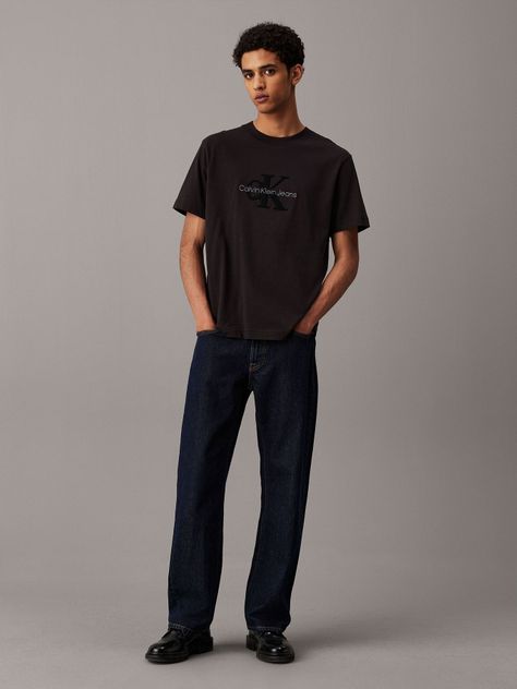 Polera Chenille Monologo Negro Calvin Klein-1