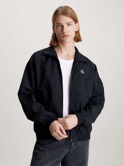 Chaqueta Bomber Unpadded Harrington Negro Calvin Klein-0