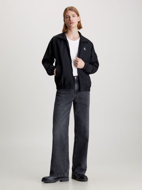 Chaqueta Bomber Unpadded Harrington Negro Calvin Klein-1