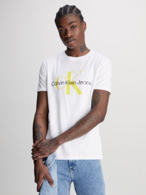 Polera Seasonal Monologo  Blanco Calvin Klein-0