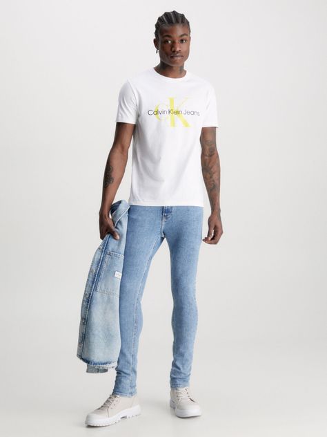 Polera Seasonal Monologo  Blanco Calvin Klein-1