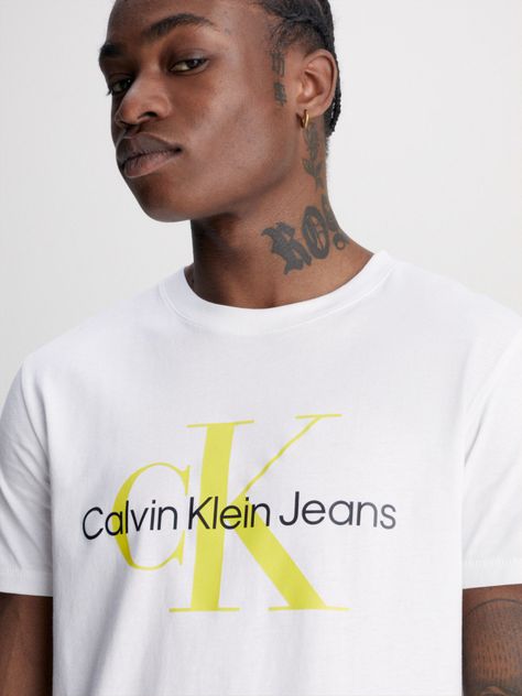 Polera Seasonal Monologo  Blanco Calvin Klein-3