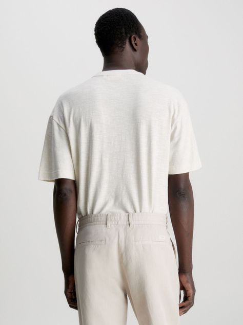 Polera Pocket  Linen Blend Blanco Calvin Klein-2