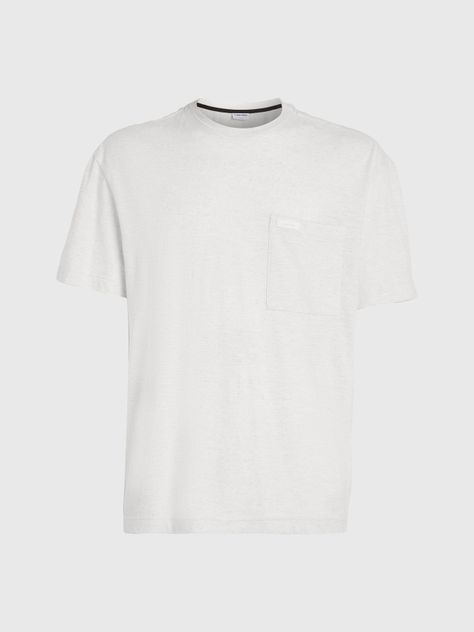 Polera Pocket  Linen Blend Blanco Calvin Klein-4