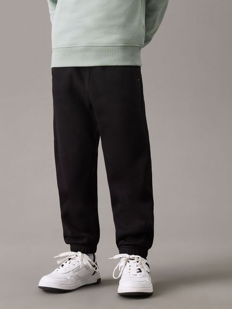 Jogger Niño Waistband Fleece Negro Calvin Klein-0